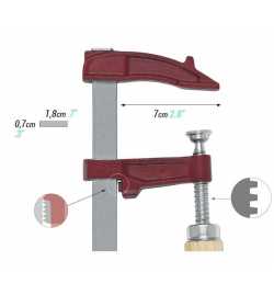 SERRE JOINT PIHER M-20 cm. MANCHE BOIS Tige:18x7 mm Saillie:7 cm | Prix pas cher, Serre joint - en Tunisie 