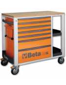 Servante 7 tiroirs et tablettes latérales - C24SL (orange) 24002101 BETA