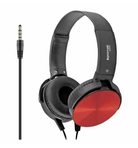 Casque stéréo avec Micro Promate Chime / Rouge | Prix pas cher, Casques et écouteurs - en Tunisie 