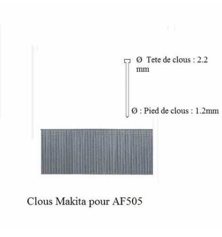 Makita - 1 Boite de 5000 Clous Galva L:25 mm pour AF505 - F-31883 | Prix pas cher, Pointe - en Tunisie 
