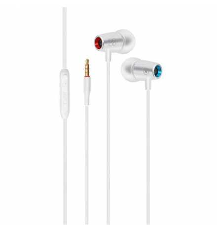 Ecouteurs filaires Ear Stereo Earphones with In-Line Microphone Blanc PROMATE | Prix pas cher, Casques, micros - en Tunisie 