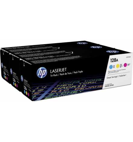 HP 128A 3-pack Cyan/Magenta/Yellow Original LaserJet Toner Cartridges | Prix pas cher, Cartouches, toners, papiers - en Tunisie