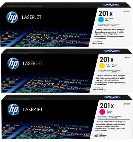 HP 201X 3-pack High Yield Cyan/Magenta/Yellow Original LaserJet Toner Cartridges | Prix pas cher, Cartouches, toners, papiers - 