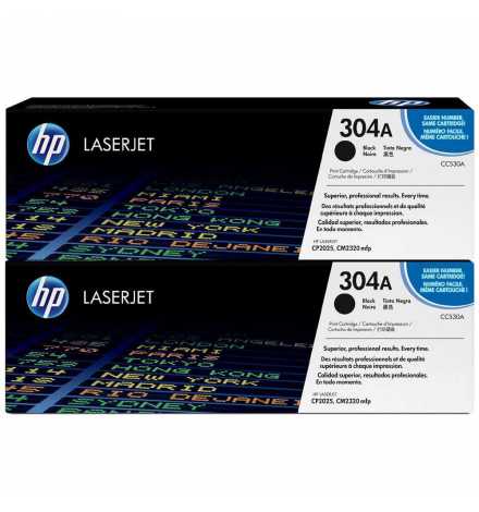 TONER HP 304A 2-pack Black Original LaserJet Toner Cartridges | Prix pas cher, Toners - en Tunisie 