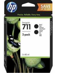 Cartouches HP 711 2-pack 80-ml Black DesignJet Ink Cartridges | Prix pas cher, Cartouches, toners, papiers - en Tunisie 