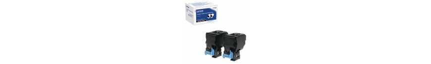 Toner Pour Laser Epson Al C300 Black Double Toner Cartridge Pack Dari