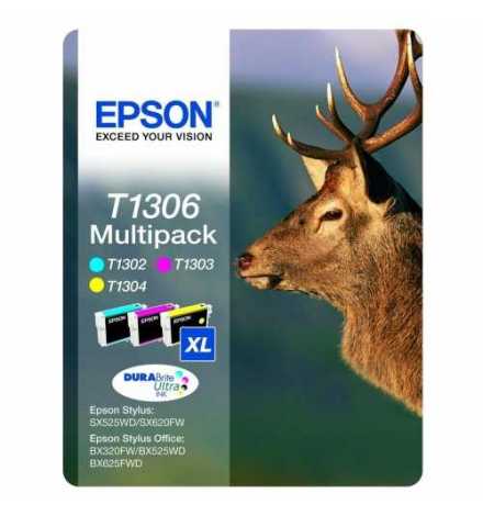 Multipack "Cerf" (T1306) - Encre DURABrite Ultra C, M, J (XL) | Prix pas cher, Cartouches, toners, papiers - en Tunisie 