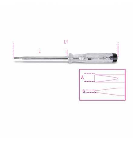 1253 TOURNEVIS DETECTEUR DE TENSION 150/250V 0.5*3.5*100 BETA | Prix pas cher, Tournevis: plat, cruciforme, torx, de précision -