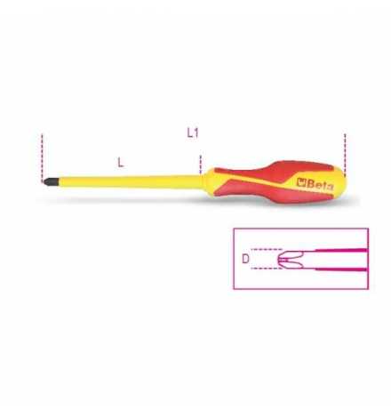 1272MQ TOURNEVIS PHILLIPS 1000V 0*3*60 BETA | Prix pas cher, Tournevis: plat, cruciforme, torx, de précision - en Tunisie 