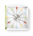 Nedis Circular Wall Clock 34 cm Diameter Colourful & Fun Silver | Prix pas cher, Horloge murale - en Tunisie 