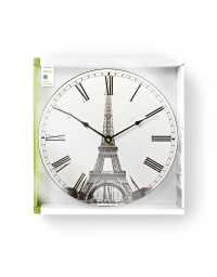 Nedis Circular Wall Clock 30 cm Diameter Eiffel Tower Image | Prix pas cher, Horloge murale - en Tunisie 