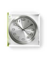 Nedis Circular Wall Clock 30 cm Diameter Stainless Steel | Prix pas cher, Horloge murale - en Tunisie 