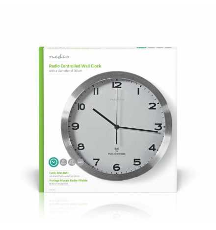 Nedis Radio-Controlled Wall Clock 30 cm White | Prix pas cher, Horloge murale - en Tunisie 