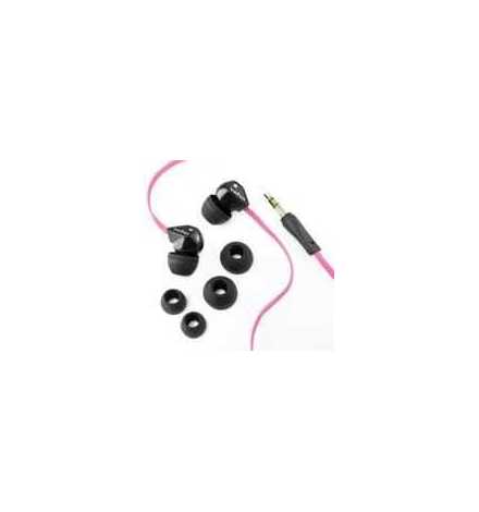 Veho VEP-003-360Z1-P 360 Z-1 Noise Isolating Stereo Earphones with Flat Flex Anti Tangle Cord - Pink | Prix pas cher, Casques et