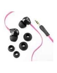 Veho VEP-003-360Z1-P 360 Z-1 Noise Isolating Stereo Earphones with Flat Flex Anti Tangle Cord - Pink | Prix pas cher, Casques et