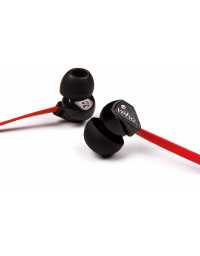 Veho VEP-003-360Z1-R 360 Z-1 Noise Isolating Stereo Earphones with Flat Flex Anti Tangle Cord - Red | Prix pas cher, Casques et 