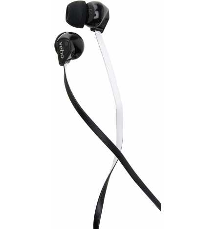 Veho VEP-004-Z2-BW 360 Z-2 Noise Isolating Stereo Earphones with Flat Flex Anti Tangle Cord/Inline Control/Microphone | Prix pas