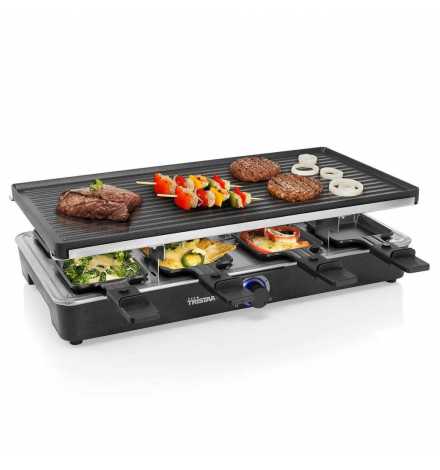 Appareil à Raclette Tristar RA-2724 - 1400W Plaque 46 x 23 cm Adapté pour 8 Personnes, Thermostat Réglable | Prix pas cher, Gril