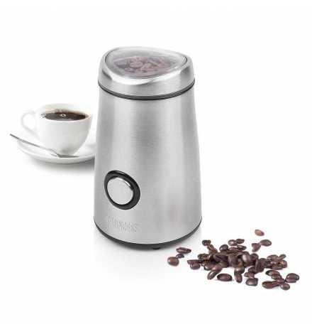 Moulin à café inox 50g 242196 Corps en inox brossé 2 Lames en acier inoxydable 150W Garantie :2 ans | Prix pas cher, Moulin à c