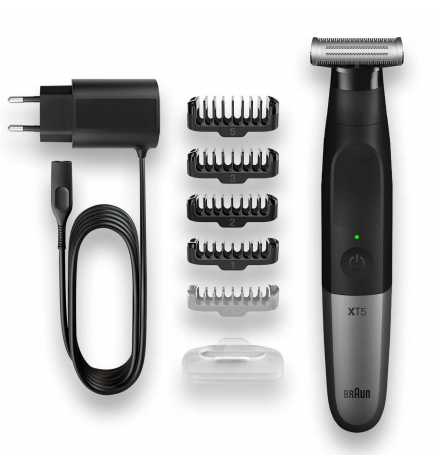 Braun XT5100 - Rasoir-Tondeuse Hybride Série X, Wet & Dry, 5 Accessoires - Noir/Argent | Prix pas cher, Rasoirs, lames - en Tun