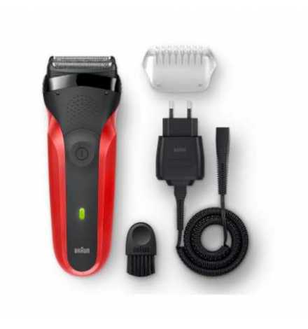 Rasoir Électrique Rechargeable, Rouge - Performance et Confort Absolus - Braun Series 3 300s | Prix pas cher, Rasoirs, lames - 