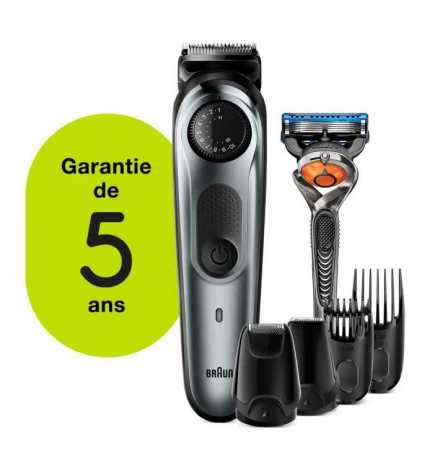 Tondeuse à barbe BT7220 avec bouton de précision, 4 accessoires et rasoir Fusion5 ProGlide de Gillette BRAUN | Prix pas cher, To