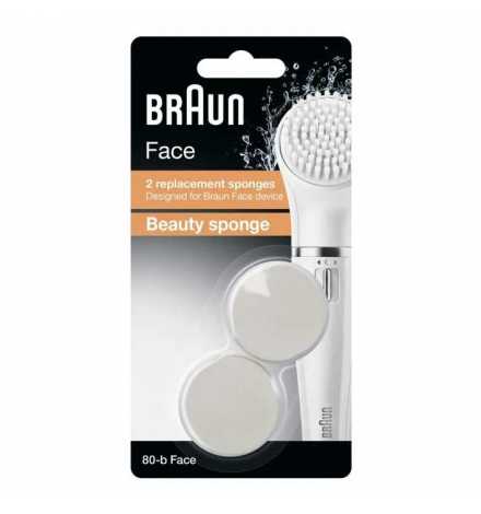 Face 80-b Éponge Beauté - Lot de 2 Brosses de Remplacement- BRAUN SE80-B | Prix pas cher, Epilation - en Tunisie 