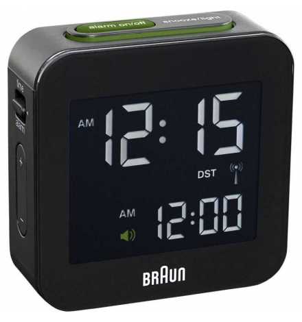 Clocks Réveil de Voyage Radio Contrôlé BNC008BK-RC - BRAUN | Prix pas cher, Radios - Réveils - Dictaphones - en Tunisie 