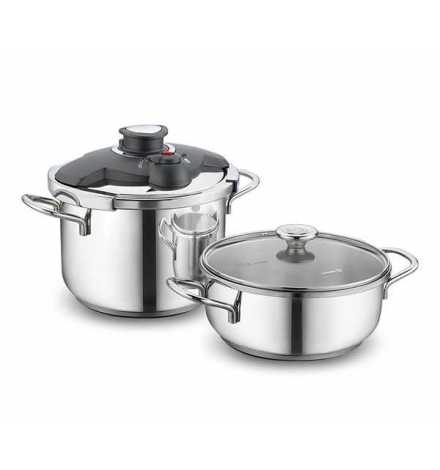 Cocotte AL?A Pressure Cooker Set 6Lty/ 3Lt KORKMAZ A171 | Prix pas cher, Poêle 32cm - en Tunisie 