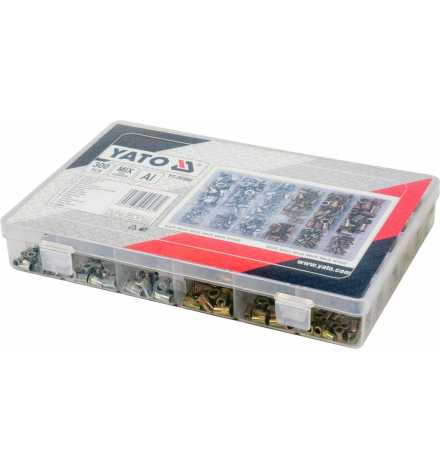 COFFRET ASSORTIMENT DE 300 ECROUS A SERTIR T,P ACIER/ALU, M3-M10 YATO | Prix pas cher, Outillages... - en Tunisie 