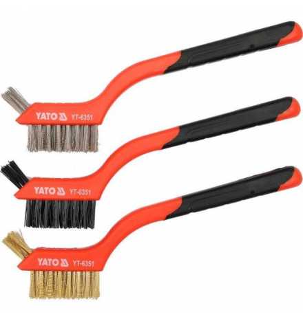 JEU DE 3 BROSSES A 3 RANGEES 180MM / INOX-NYLON-LAITON YATO | Prix pas cher, Outillages... - en Tunisie 