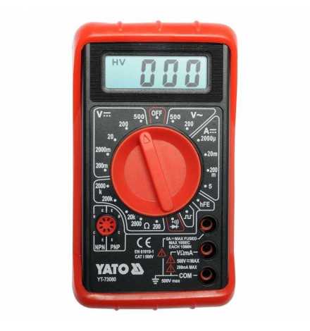 MULTIMETRE DIGITAL 500V AC-DC /5A DC YATO | Prix pas cher, Outillages... - en Tunisie 