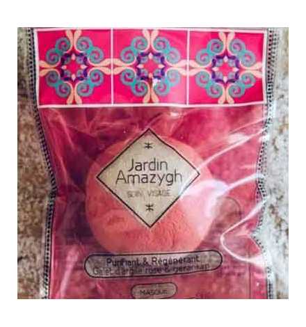 Galet d'argile rose et huile essentielle de géranium 60 g - Jardin Amazygh