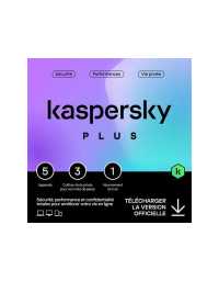 Antivirus Kaspersky PLUS 2023: 5 postes, Licence 1 an & 3 coffres-forts privés pour mots de passe | Prix pas cher, Logiciels - 