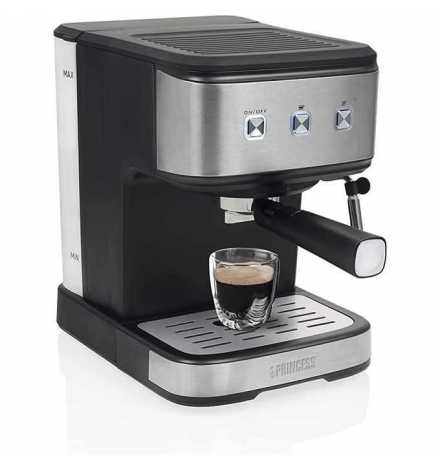 Cafetière Espresso et Capsules 1,5L - 850W Princess 249413, Pression 20 bars, Inox Brossé | Prix pas cher, Cafetière à filtre - 