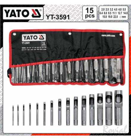 TROUSSE DE 15 EMPORTE-PIECE A FRAPPER 2-22MM YATO | Prix pas cher, Outillages... - en Tunisie 