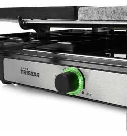 Raclette & Pierre à Cuire Tristar RA-2747 - 1400W, 2 Plaques 23x23 cm, Thermostat Réglable, Granite | Prix pas cher, Grille-pain