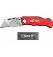 CUTTER PLIANT AVEC 6 LAMES TRAPEZOÏDALE 61X33X0.5MM YATO