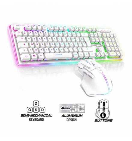 Pack Gamer Clavier Semi Mécanique + Souris SOG ULT600 RGB CLS-MK600S-WT | Prix pas cher, Clavier gaming - en Tunisie 