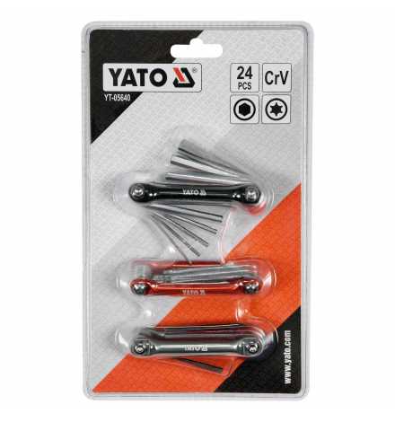 JEU DE CLES MALES METRIQUES/POUCES ET TORX SUR MONTURE 24PCS YATO | Prix pas cher, Outillages... - en Tunisie 