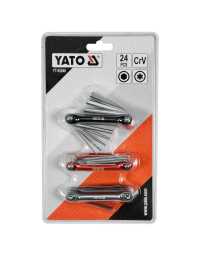 JEU DE CLES MALES METRIQUES/POUCES ET TORX SUR MONTURE 24PCS YATO | Prix pas cher, Outillages... - en Tunisie 