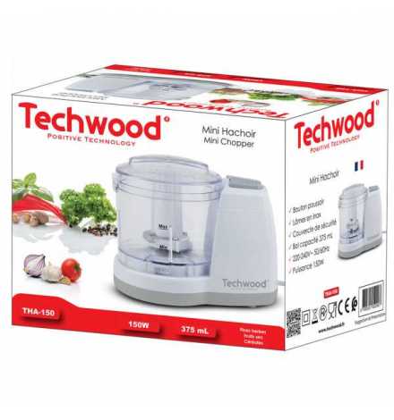 Mini Hachoir 375 mL - 150W Blanc Techwood - THA-150 | Prix pas cher, Petit électroménager - en Tunisie 