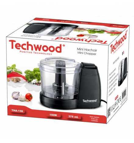 Mini Hachoir 375 mL - 150W Noir Techwood - THA-156 | Prix pas cher, Petit électroménager - en Tunisie 