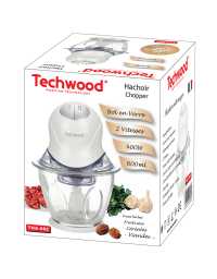 Mini Hachoir bol verre 600 mL - 300W Blanc Techwood - THA-082 | Prix pas cher, Petit électroménager - en Tunisie 