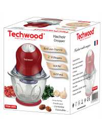 Mini Hachoir bol verre 600 mL - 300W Rouge Techwood - THA-085 | Prix pas cher, Petit électroménager - en Tunisie 