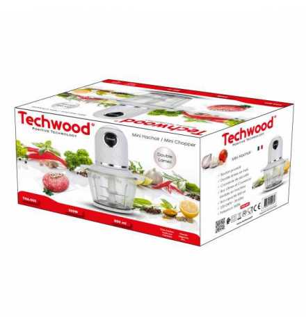 Mini Hachoir 800mL - 300W - 4 Lames en Inox Blanc Techwood - THA-802 | Prix pas cher, Petit électroménager - en Tunisie 