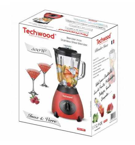 Blender INOX 500W Rouge Techwood - TBLI-385 | Prix pas cher, Petit électroménager - en Tunisie 