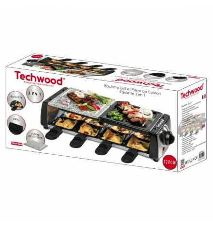 Grill à 8 Raclettes et Pierre : L'Art de la Convivialité à Table Techwood - TRGP-896 | Prix pas cher, Petit électroménager - en