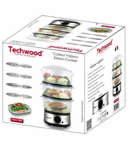 Cuiseur à Vapeur : Pour une Cuisine Saine et Savoureuse Techwood - TCV-750 | Prix pas cher, Petit électroménager - en Tunisie 