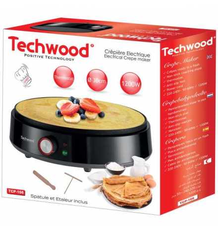 Crêpière : Réalisez des Crêpes Parfaites en un Clin d'œil Techwood - TCP-166 | Prix pas cher, Petit électroménager - en Tunisie